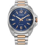 Citizen AW1726-55L Eco-Drive Men's Sport Blue Dial Stainless Steel Silver Tone Bracelet Watch