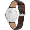 Citizen AW1780-25A Eco-Drive Men's Classic Silver Dial Brown Leather Strap Watch