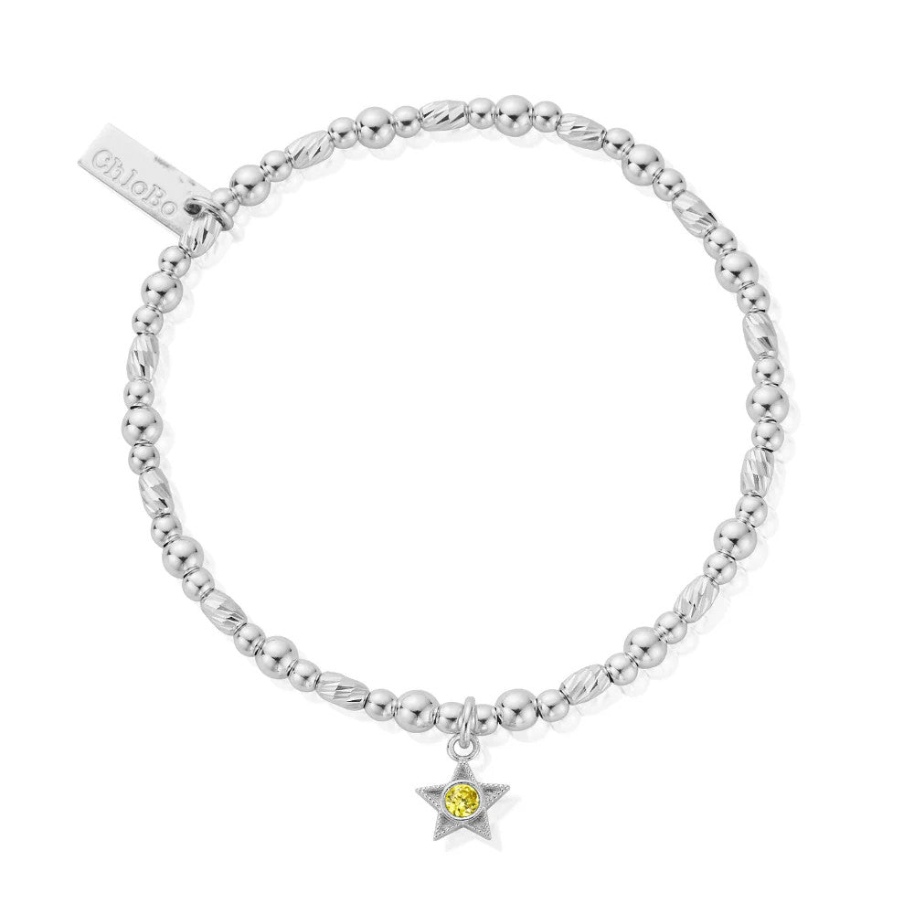 Chlobo Silver August Birthstone Bracelet