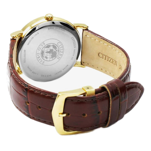 Citizen BM8242-08P Men's Eco-Drive Brown/Gold Leather Strap Watch