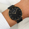 Cluse CW0101201008 Boho Chic Watch Mesh, Full Black, Gold Colour Women's Watch