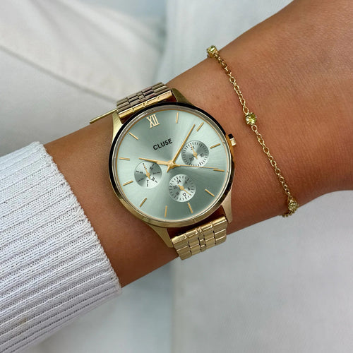 Cluse CW10709 Minuit Multifunction Sage Green, Gold Colour Women's Bracelet Watch