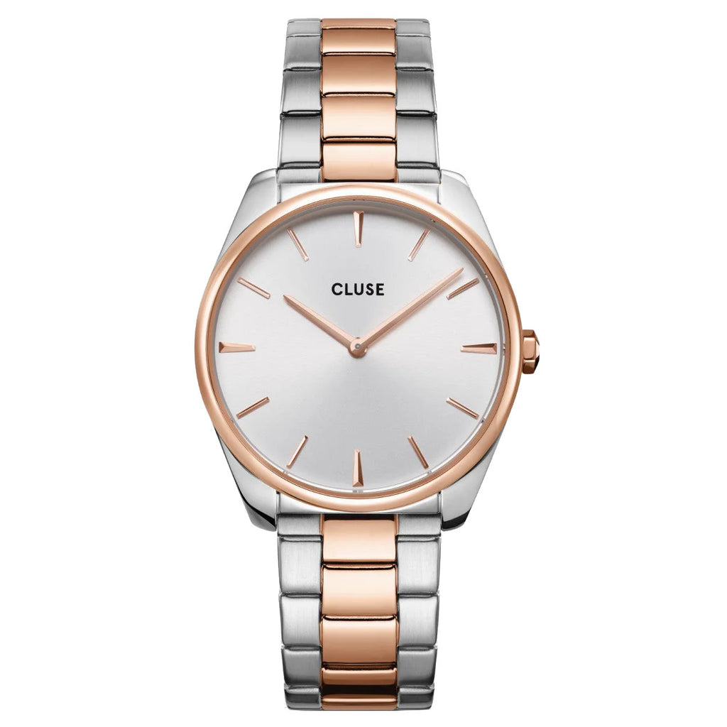 Cluse CW11104 Féroce Watch Steel, Rose Gold Colour, Two-Tone Women's Watch