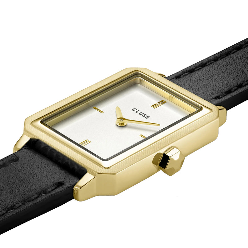 Cluse CW11513 Fluette Double Leather Black, Gold Colour Women's Watch