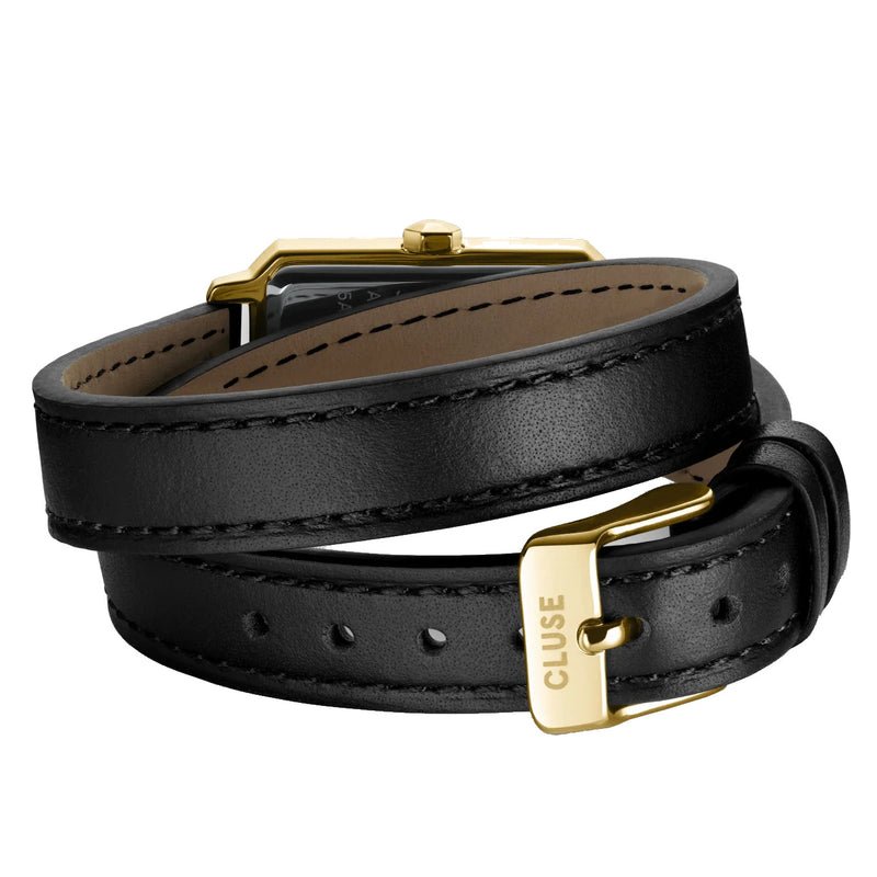 Cluse CW11513 Fluette Double Leather Black, Gold Colour Women's Watch