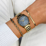 Cluse CW11707 Féroce Mini Steel Blue Dial Gold Colour Women's Watch