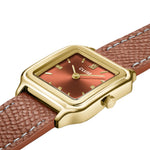 Cluse CW11810 Gracieuse Petite Double Leather, Nutshell, Gold Colour Women's Watch