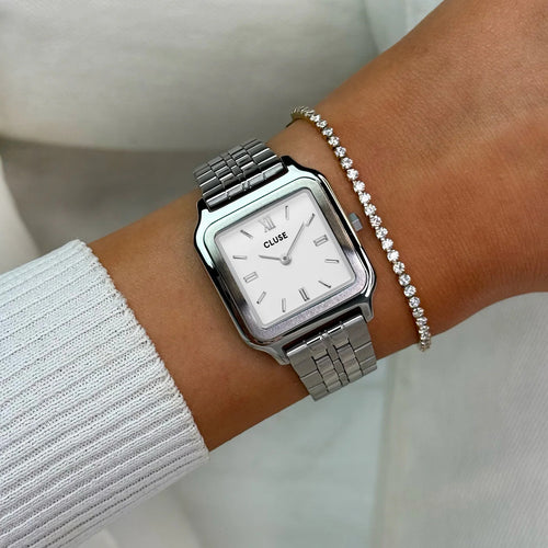 Cluse CW11907 Gracieuse White, Silver Colour Women's Bracelet Watch