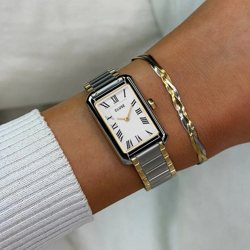 Cluse CW15003 Belisenna Watch Steel, White, Two-tone Women's Watch