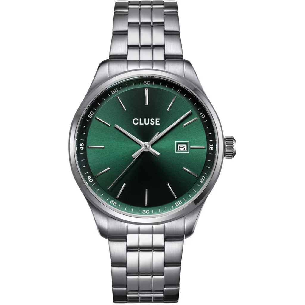 Cluse CW20902 Anthéor Multifunction Green, Silver Colour Men's Bracelet Watch