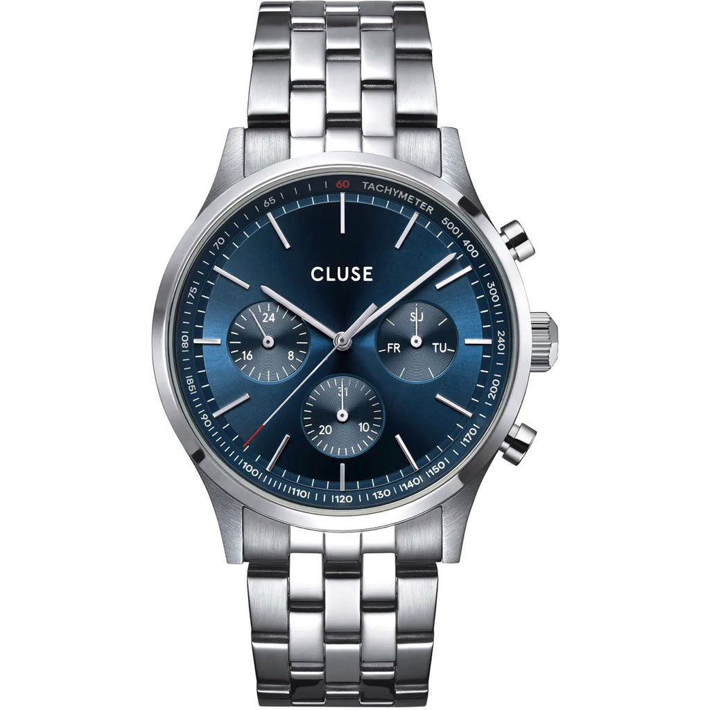 Cluse CW21003 Anthéor Multifunction Blue, Silver Colour Men's Bracelet Watch