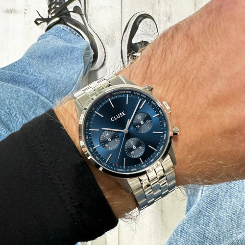 Cluse CW21003 Anthéor Multifunction Blue, Silver Colour Men's Bracelet Watch