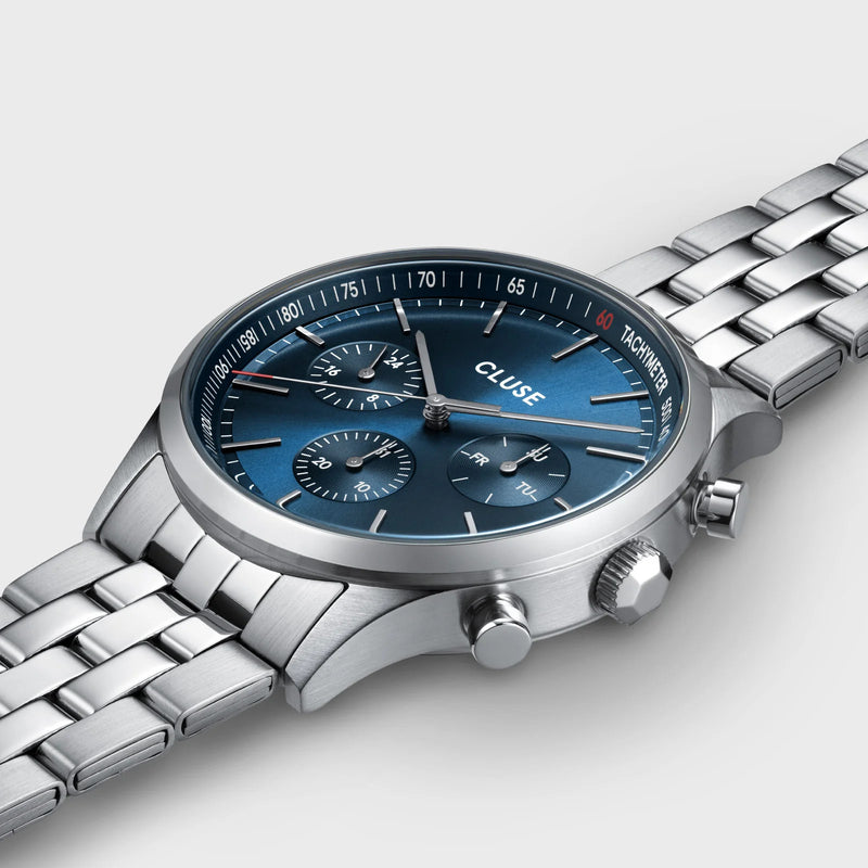 Cluse CW21003 Anthéor Multifunction Blue, Silver Colour Men's Bracelet Watch