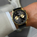 Cluse CW21004 Anthéor Multifunction Black Gold Colour Men's Leather Watch