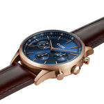 Cluse CW21009 Anthéor Multifunction Blue, Rose Gold Colour Men's Leather Strap Watch