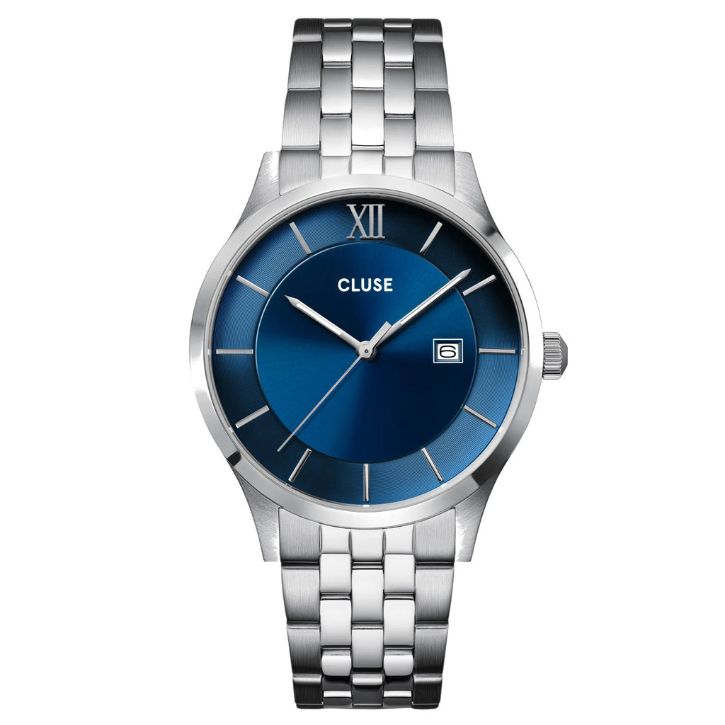 Cluse CW22701 Aravis 3-Hand Watch Steel, Blue, Silver Colour Men's Watch