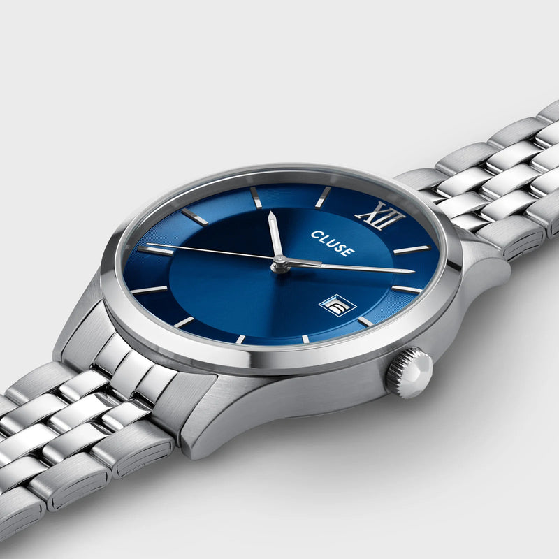 Cluse CW22701 Aravis 3-Hand Watch Steel, Blue, Silver Colour Men's Watch
