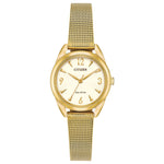 Citizen EM0682-58P Eco-Drive Women's Champagne Dial Gold Tone Bracelet Watch