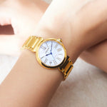 Citizen EM1062-57D Ladies L Mae Eco-Drive Gold Tone Stainless Steel Bracelet Watch