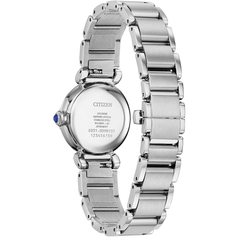 Citizen EM1130-83D Ladies L Mae White Dial Stainless Steel Bracelet Watch