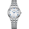 Citizen FE1240-81A Eco-Drive Women's Silhouette Crystal White Dial Diamond Bracelet Watch