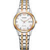 Citizen FE1246-85A Eco-Drive Women's Elegance Silhouette Crystal Two Tone Bracelet Watch