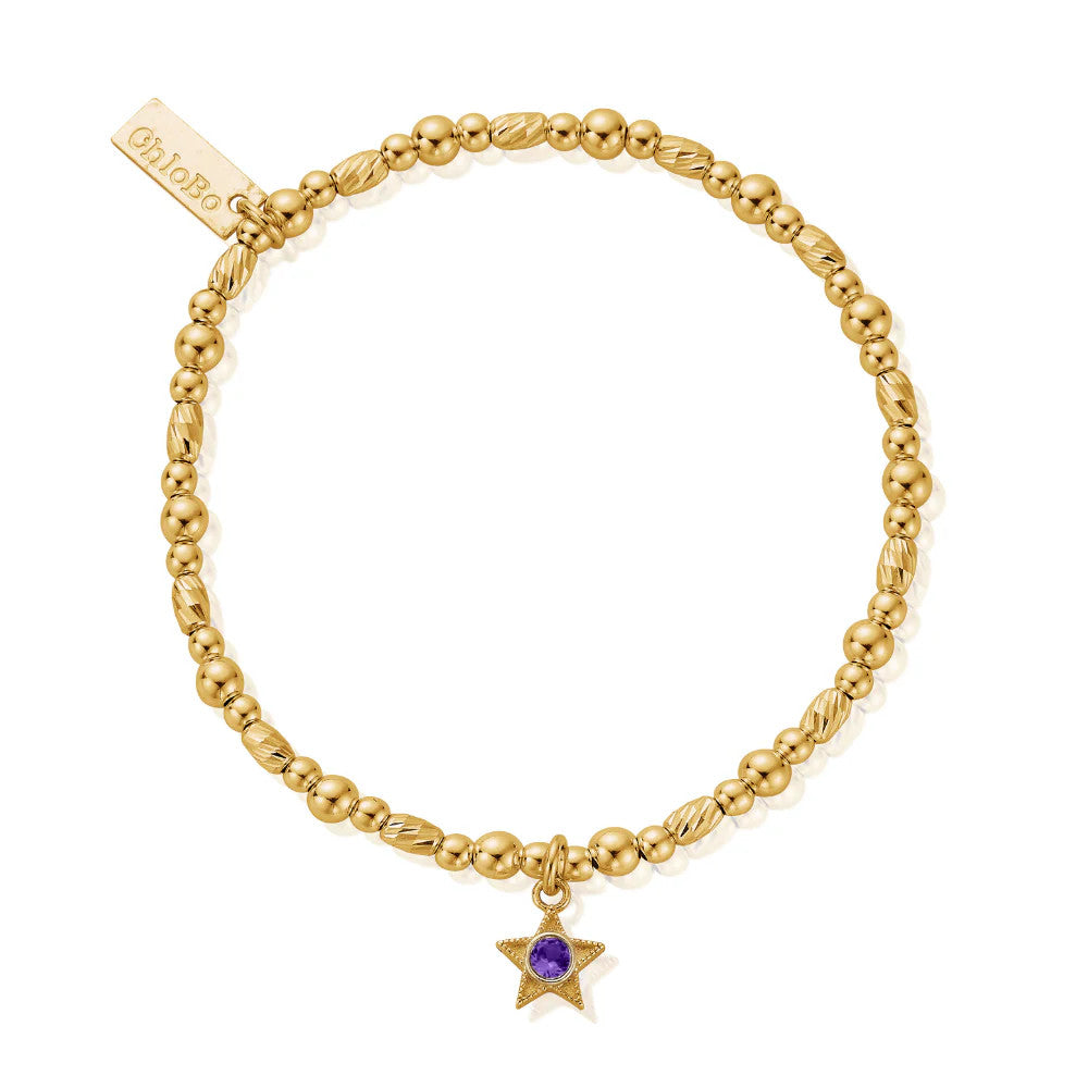 Chlobo Gold February Birthstone Bracelet