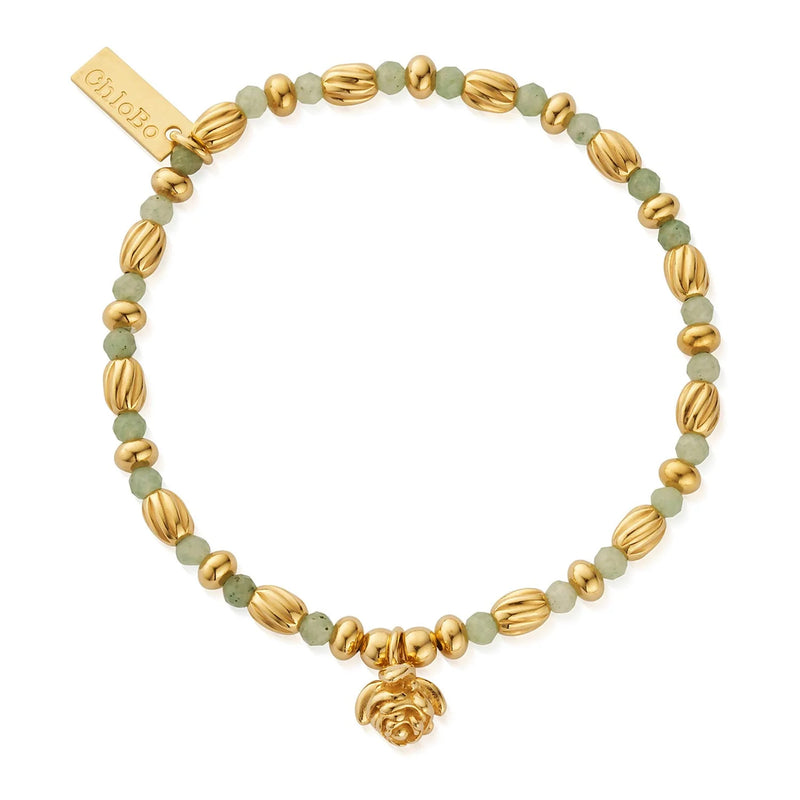 Chlobo Gold Rosebud Aventurine Bracelet