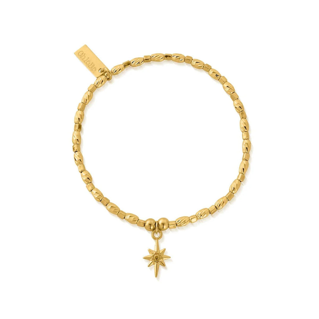 Chlobo GBCFR2074 Gold Soul Glow Lucky Star Bracelet