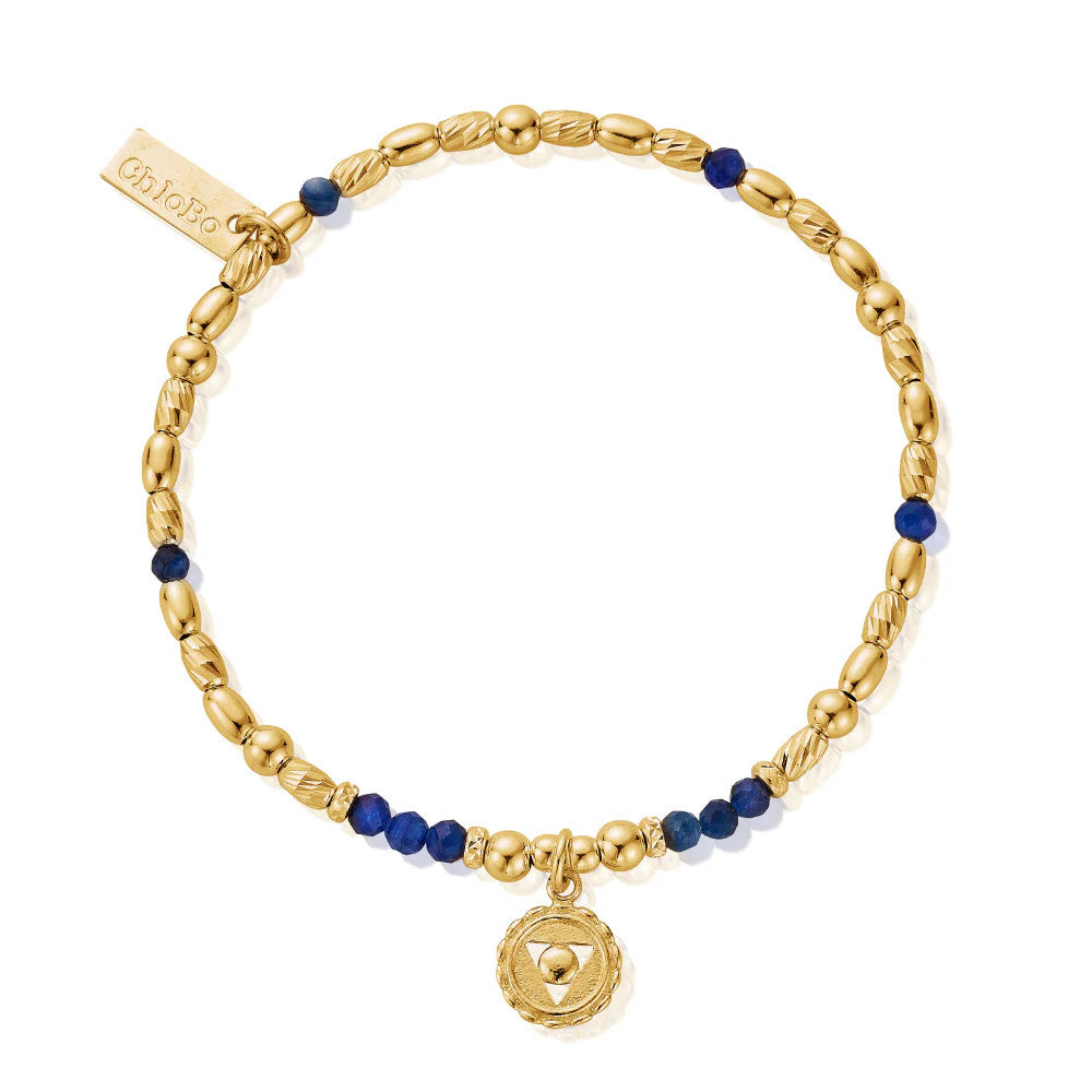 Chlobo Kyanite Throat Gold Chakra Bracelet