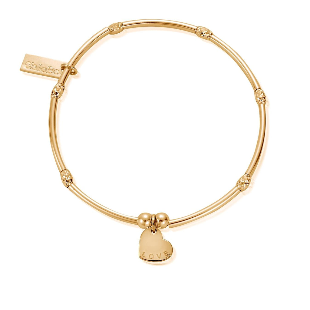 Chlobo GBMNSR1075 Gold Mini Sparkle Rice Love Heart Bracelet