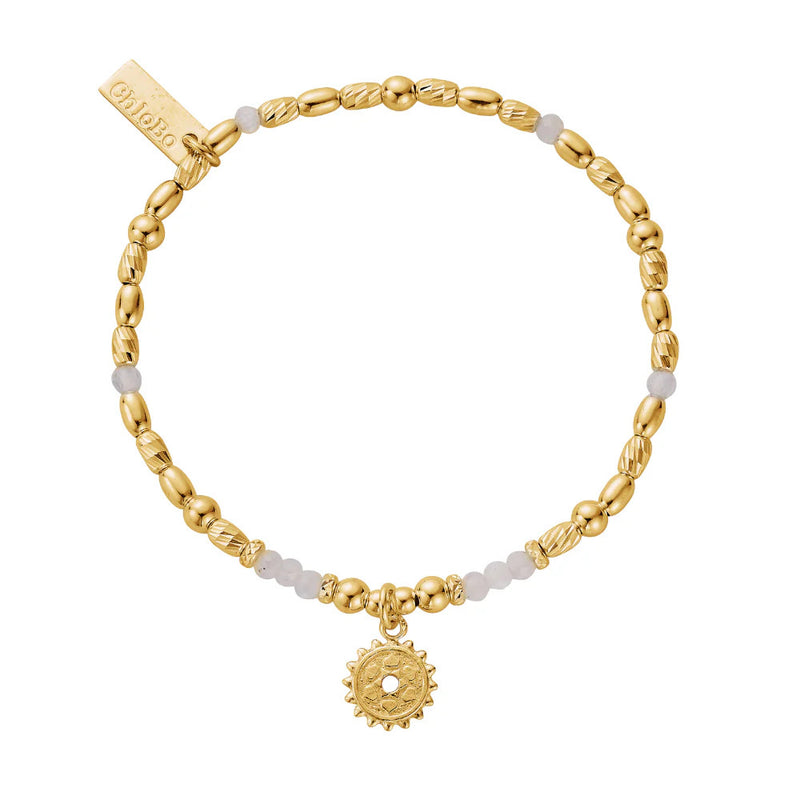 Chlobo Moonstone Crown Gold Chakra Bracelet