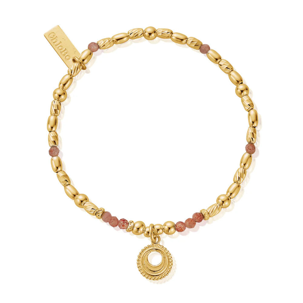 Chlobo Peach Moonstone Sacral Gold