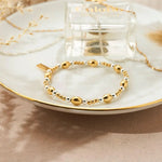 Chlobo Gold and Silver Cute Oval Bracelet