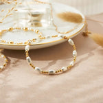 Chlobo Gold and Silver Corrugated Oval Bracelet