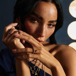 Chlobo Gold Sparkle Sodalite Ring