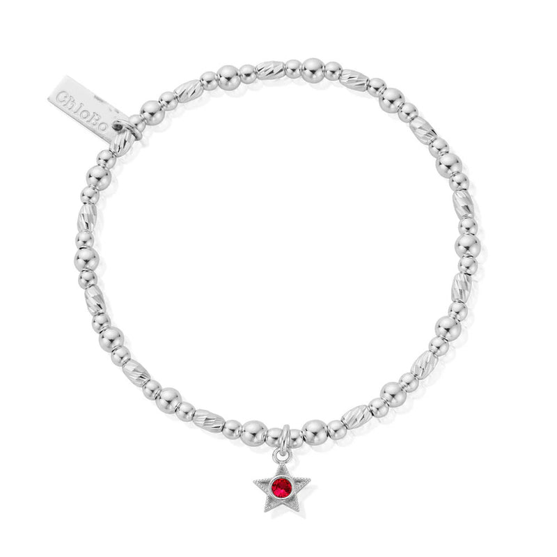 Chlobo Silver January Birthstone Bracelet