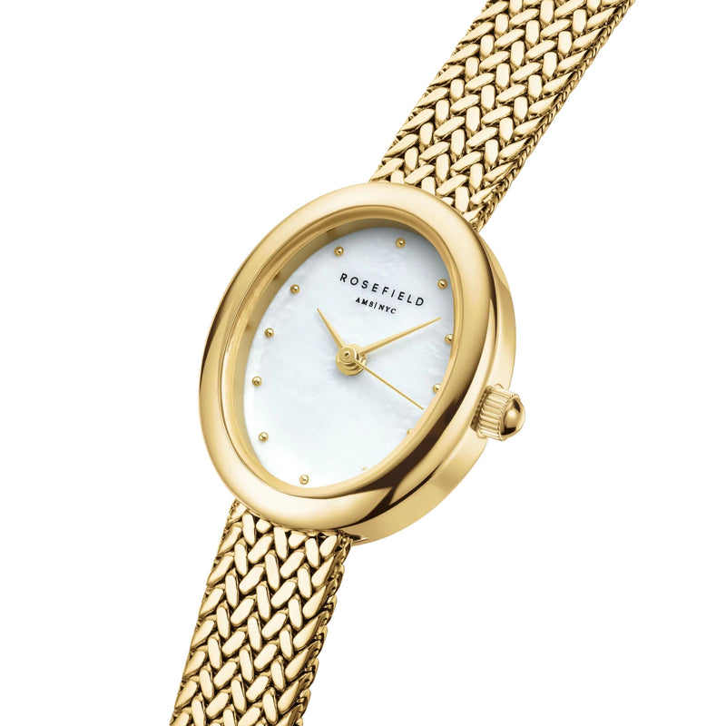 Rosefield MWGMG-M02 Mini Oval Gold Women's Bracelet Watch