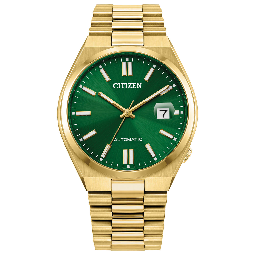 Citizen NJ0152-51X Men's Tsuyosa Automatic Green Dial Gold Stainless Steel Bracelet Watch