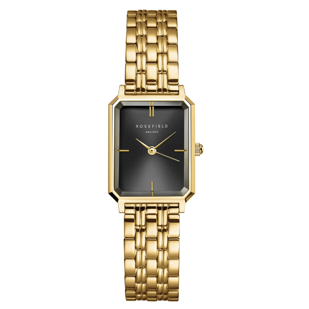 Rosefield OBGSG O61 Octagon XS Black Gold Women's Bracelet Watch