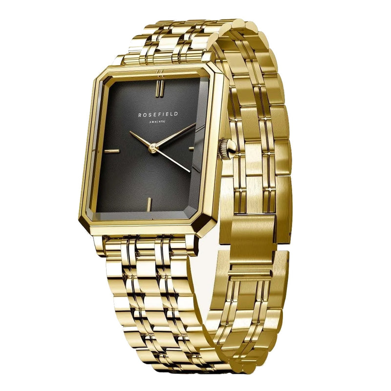 Rosefield OBGSG O61 Octagon XS Black Gold Women's Bracelet Watch