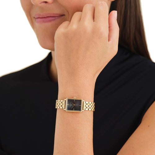 Rosefield OBGSG O61 Octagon XS Black Gold Women's Bracelet Watch