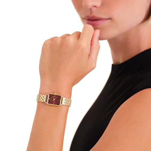 Rosefield OBGSG-O83 Octagon XS Burgundy Women's Bracelet Watch
