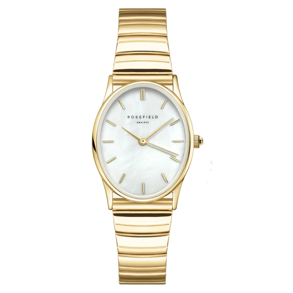 Rosefield OVWGSG-OV16 Oval Pearl Gold Women's Bracelet Watch