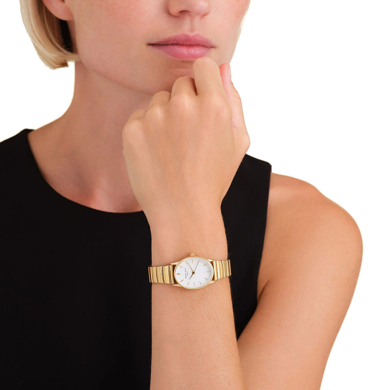 Rosefield OVWGSG-OV16 Oval Pearl Gold Women's Bracelet Watch