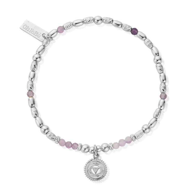 Chlobo Lavender Amethyst Third Eye Silver Chakra Bracelet