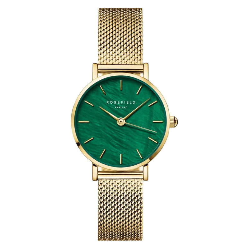 Rosefield SEEGMG-SE72 Small Edit Emerald Mesh Women's Bracelet Watch
