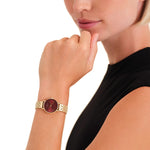 Rosefield SEGSG-SE01 Small Edit Burgundy Women's Bracelet Watch