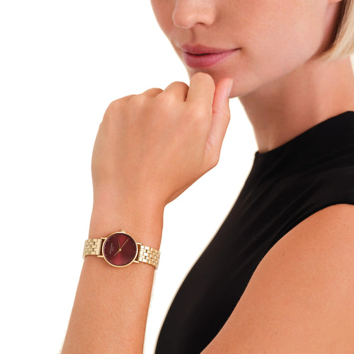 Rosefield SEGSG-SE01 Small Edit Burgundy Women's Bracelet Watch