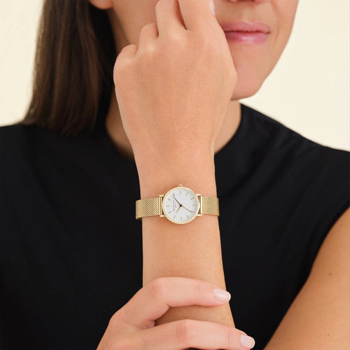 Rosefield SMGMG S06 Small Edit Mesh Gold Women's Bracelet Watch